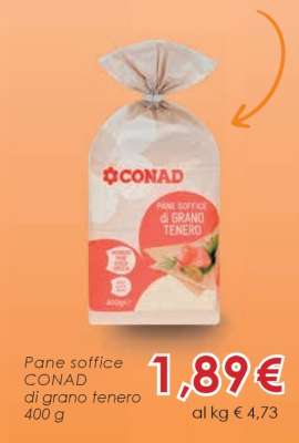 Pane soffice CONAD di grano tenero 400 g