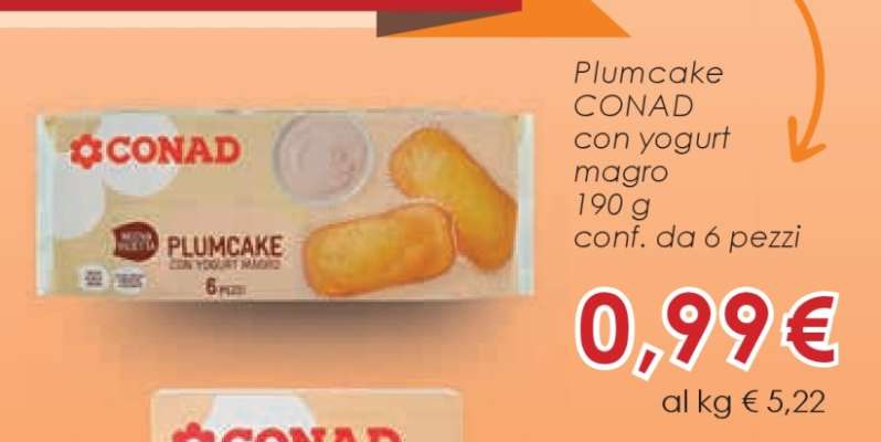 Plumcake CONAD con yogurt magro