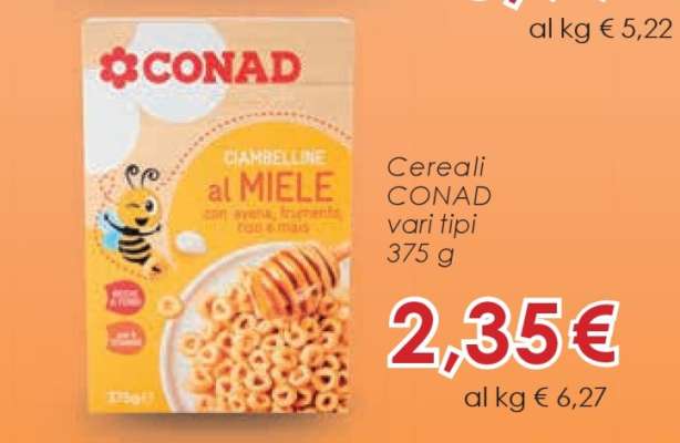 CEREALI CONAD vari tipi