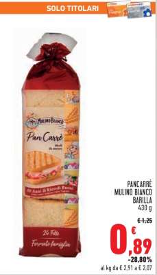 Pancarrè Mulino Bianco Barilla