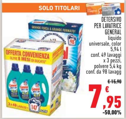 Detersivo per Lavatrice General