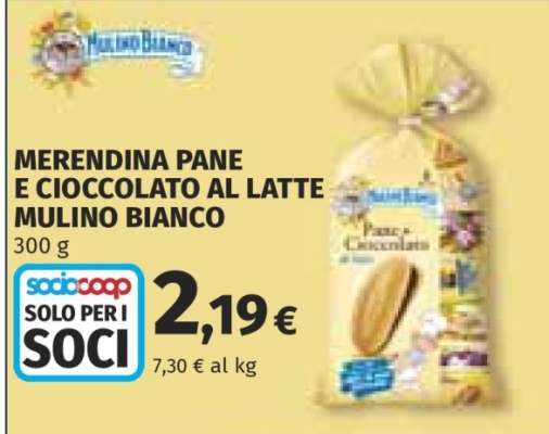 MERENDINA PANE E CIOCCOLATO AL LATTE MULINO BIANCO