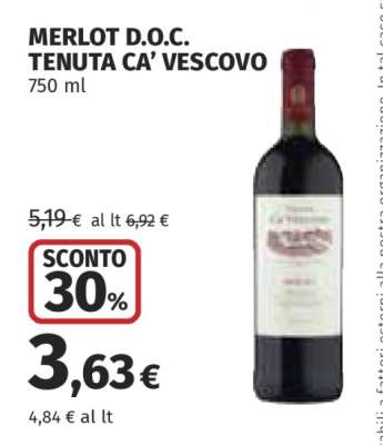 MERLOT D.O.C. TENUTA CA’ VESCOVO