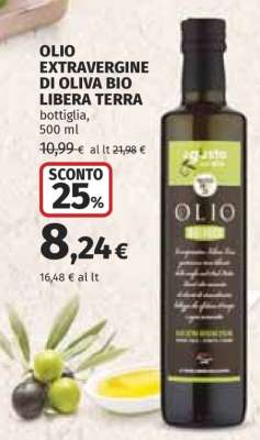 OLIO EXTRAVERGINE DI OLIVA BIO LIBERA TERRA