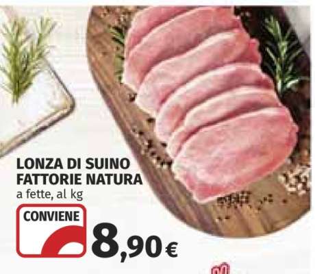 LONZA DI SUINO FATTORIE NATURA