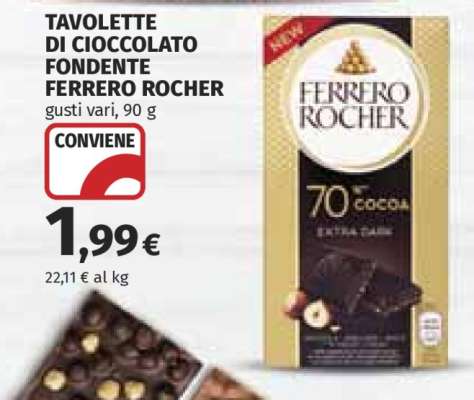 TAVOLETTE DI CIOCCOLATO FONDENTE FERRERO ROCHER