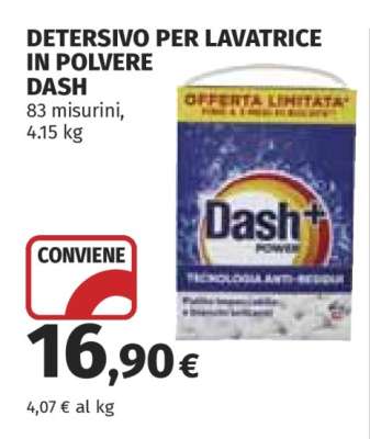 Detersivo per lavatrice in polvere Dash