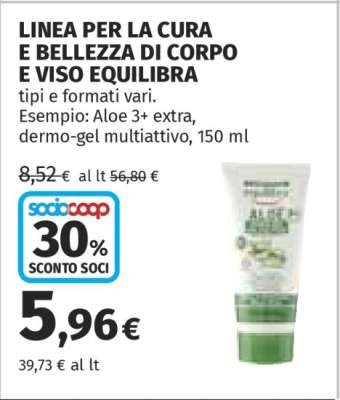 LINEA PER LA CURA E BELLEZZA DI CORPO E VISO EQUILIBRA