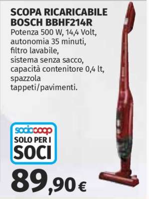 SCOPA RICARICABILE BOSCH BBHF214R