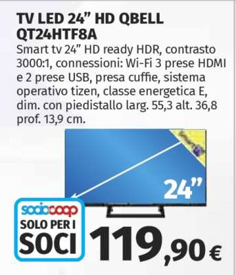 TV LED 24” HD QBELL QT24HTF8A