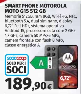 SMARTPHONE MOTOROLA MOTO G15 512 GB