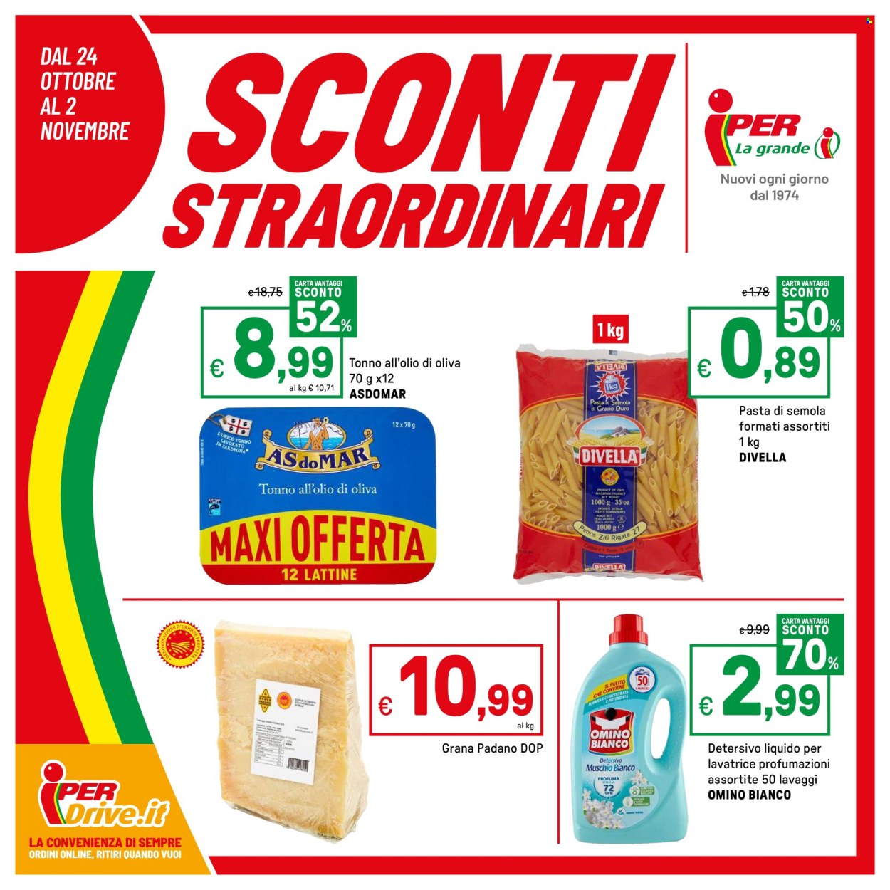 Volantino Iper, La grande i - 24/10/2025 - 2/11/2025. Pagina 1