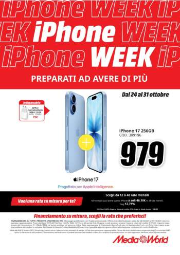 Volantino MediaWorld - 24/10/2025 - 31/10/2025.