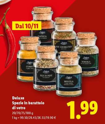 Deluxe Spezie in barattolo di vetro