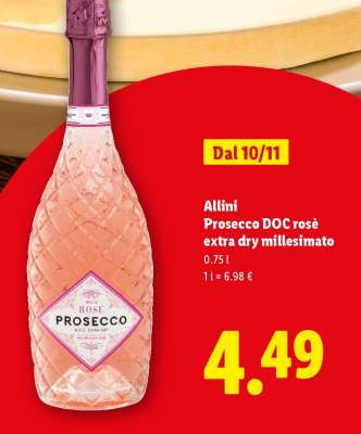 Allini Prosecco DOC Rosé Extra-Dry Millesimato