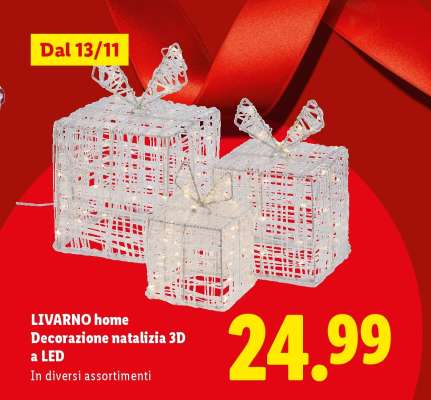 LIVARNO home Decorazione natalizia 3D a LED
