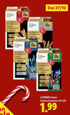 LIVARNO home Catena luminosa 20 LED