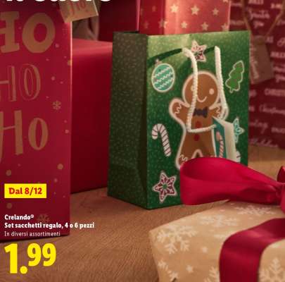 Crelando® Set sacchetti regalo, 4 o 6 pezzi