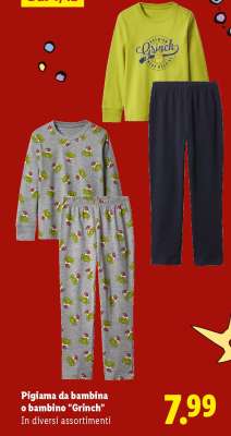 Pigiama da bambina o bambino 'Grinch'