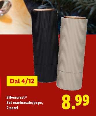 Silvercrest Set macinasale/pepe, 2 pezzi