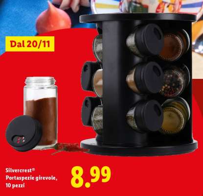 Silvercrest® Portaspezie girevole, 10 pezzi