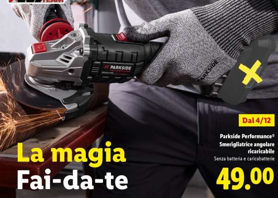 Parkside Performance® Smerigliatrice angolare ricaricabile