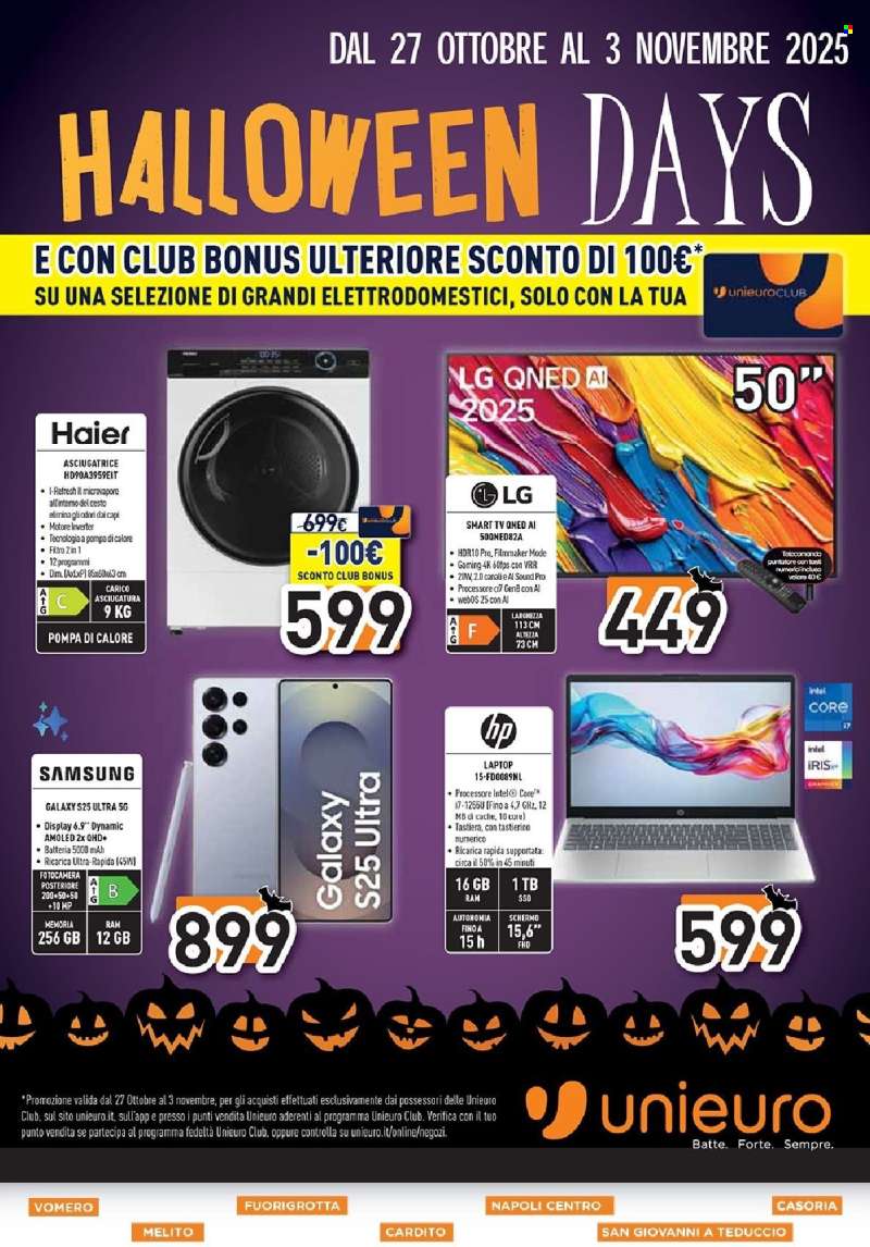 Volantino Unieuro - 27/10/2025 - 3/11/2025.