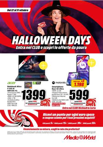 thumbnail - Volantino MediaWorld - Halloween Days