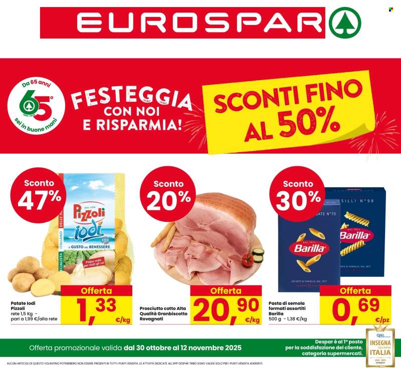 Volantino Eurospar - 30/10/2025 - 12/11/2025.
