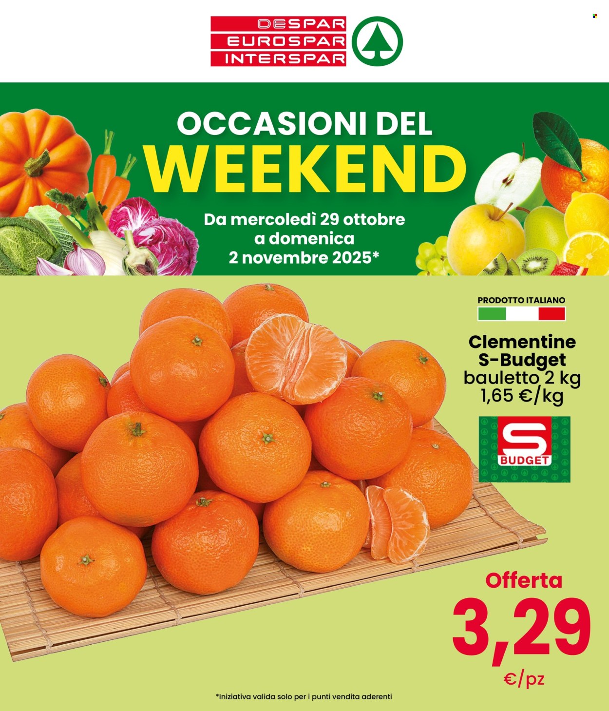 Volantino Eurospar - 29/10/2025 - 2/11/2025. Pagina 1