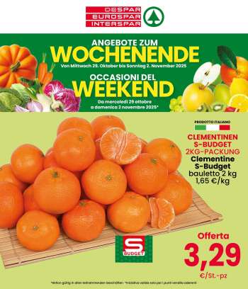 Volantino Eurospar - 29/10/2025 - 2/11/2025.
