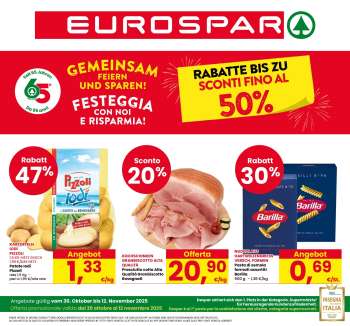 Volantino Eurospar - 30/10/2025 - 12/11/2025.
