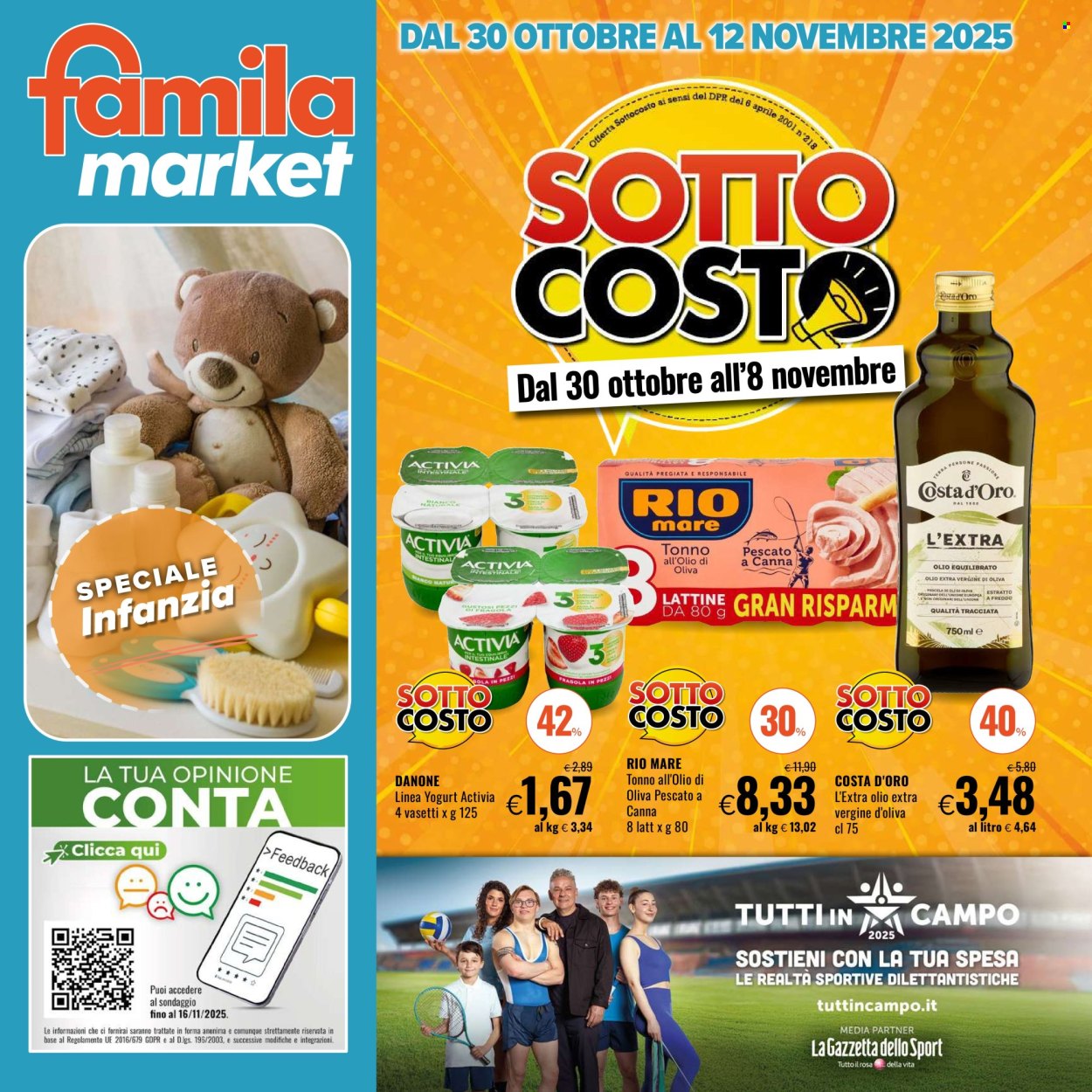 Volantino Famila - 30/10/2025 - 12/11/2025. Pagina 1