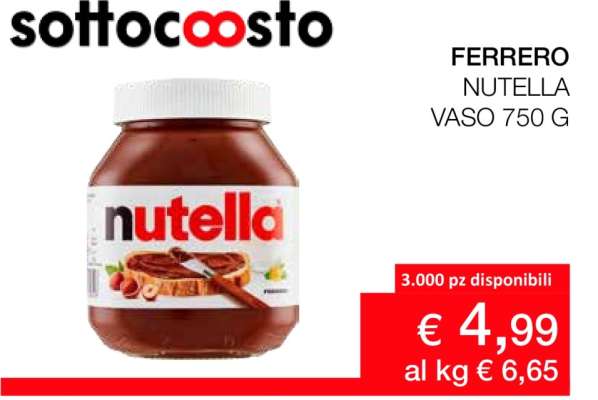 FERRERO NUTELLA VASO 750 G