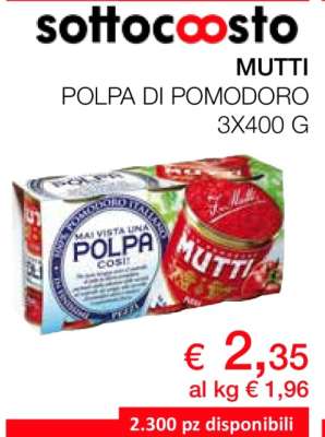 MUTTI POLPA DI POMODORO 3X400 G