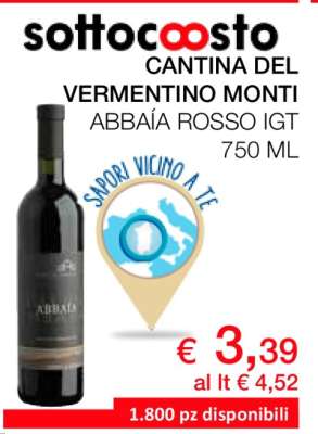 CANTINA DEL VERMENTINO MONTI ABBÁIA ROSSO IGT