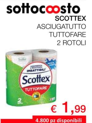 SCOTTEX ASCIUGATUTTO TUTTOFARE 2 ROTOLI