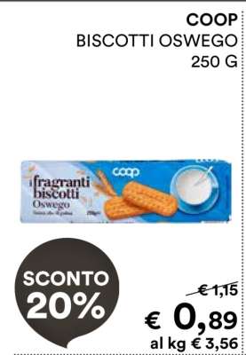 COOP BISCOTTI OSWEGO 250 G