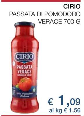 CIRIO PASSATA DI POMODORO VERACE 700 G