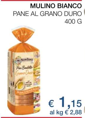 MULINO BIANCO PANE AL GRANO DURO