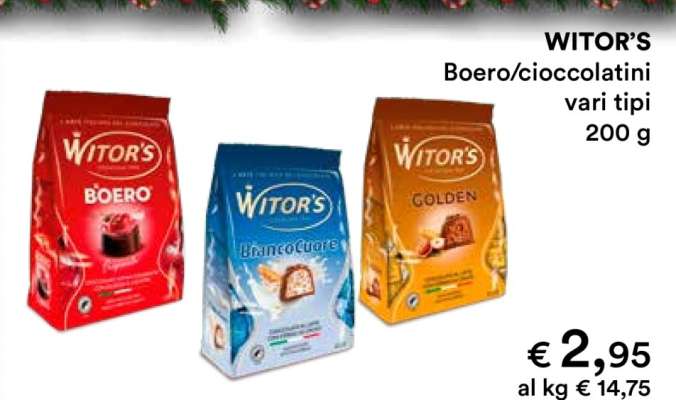 WITOR'S Boero/cioccolatini vari tipi