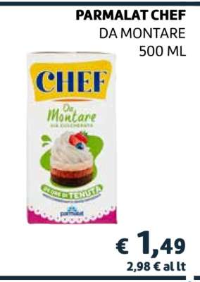 PARMALAT CHEF DA MONTARE