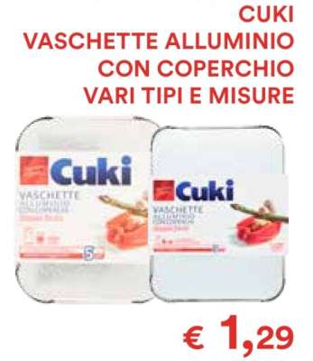 CUKI VASCHETTE ALLUMINIO CON COPERCHIO