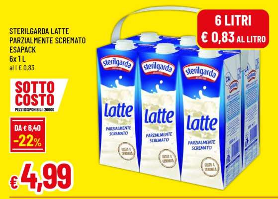 STERILGARDA LATTE PARZIALMENTE SCREMATO ESAPACK