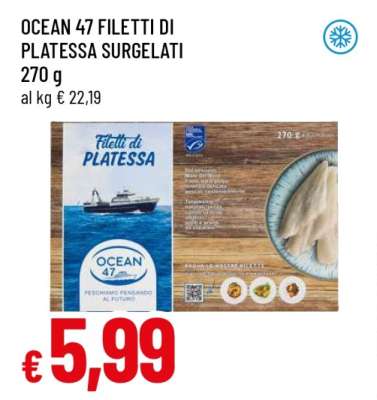 OCEAN 47 FILETTI DI PLATESSA SURGELATI