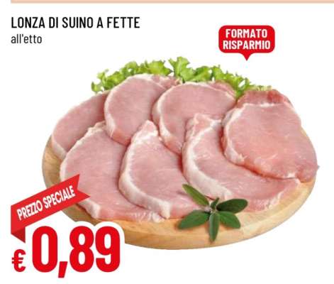 Lonza di Suino a Fette