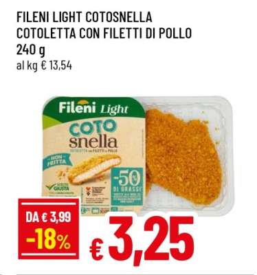 FILENI LIGHT COTOSNELLA COTOLETTA CON FILETTI DI POLLO