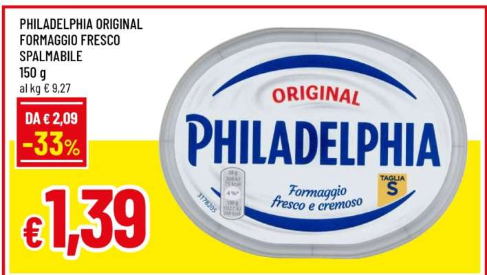 PHILADELPHIA ORIGINAL FORMAGGIO FRESCO SPALMABILE