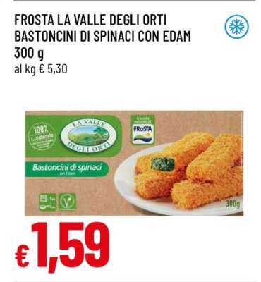 FROSTA LA VALLE DEGLI ORTI BASTONCINI DI SPINACI CON EDAM