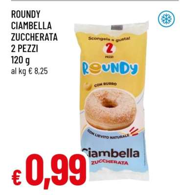 ROUNDY CIAMBELLA ZUCCHERATA 2 PEZZI